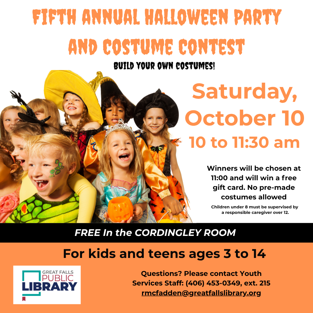 Halloween Party newsletter Halloween Costume Contest and party is October 10.